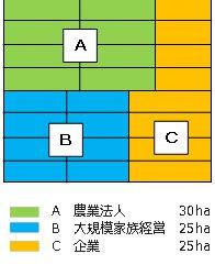 整理された農地のイメージ図