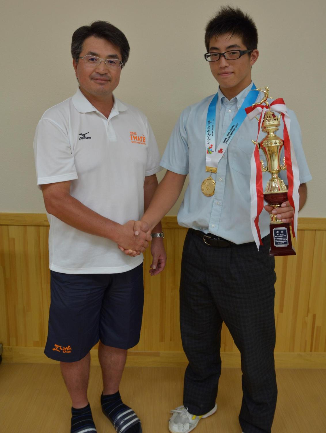 インターハイを優勝したときの長沼選手
