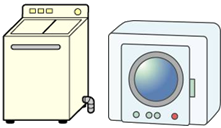 2つの洗濯機のイラスト