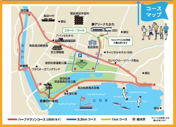 2025奇跡の一本松マラソンコース図