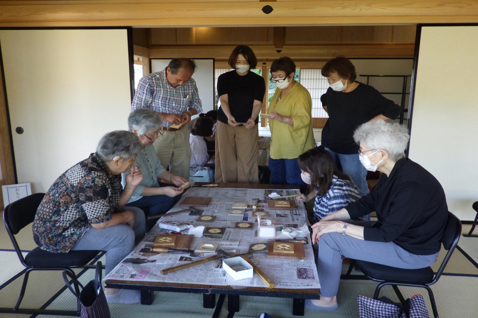 組子細工づくり
